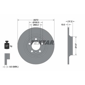 DISK ZADNJI 272x10  100/15,4 - POLO VI (AW1, BZ1, AE1)