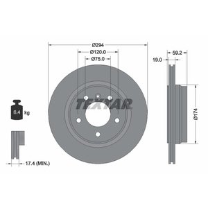 DISK ZADNJI  294 x 19  5/120 - BMW 3 E46
