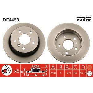 DISK ZADNJI  258 X 8    5/112 - W169