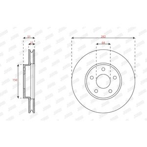 DISK PREDNJI 282 X 27  5/108 - FOCUS IV 18