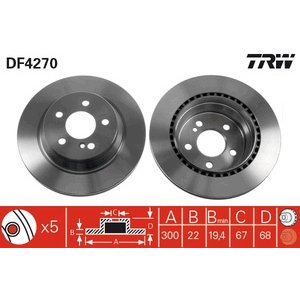 DISK ZADNJI  300 x 22  5/112 - W211/S211