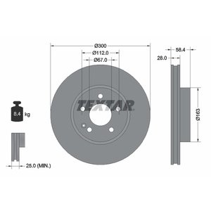 DISK PREDNJI  300 X 28  5/112 - VITO 639 03-
