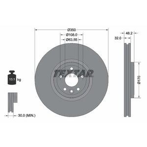 DISK PREDNJI 350 X 32 - RANGE ROVER VELAR (L560)
