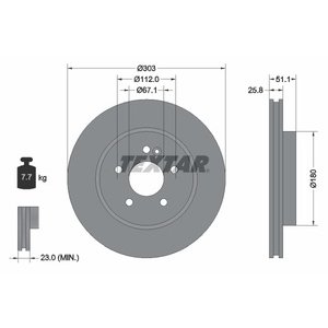 DISK PREDNJI  303 x 26  5/112 - ML 163 230-430