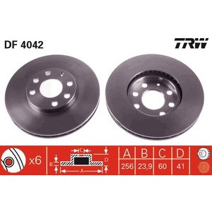 DISK PREDNJI  256 x 24  4/100 - ASTRA G 98-