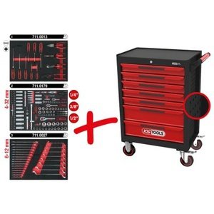 RADIONICKA KOLICA SA ALATOM - ECO LINE CRNO/CRVENA