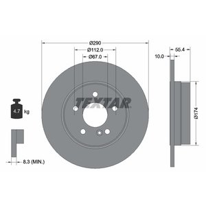 DISK ZADNJI  290 x 10  5/112 - W202/W210