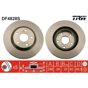 DISK PREDNJI  296 x 28  5/114 - RAV 4 III 06-