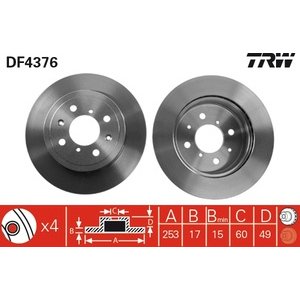 DISK PREDNJI  253 x 17  4/100 - AGILA (2000)