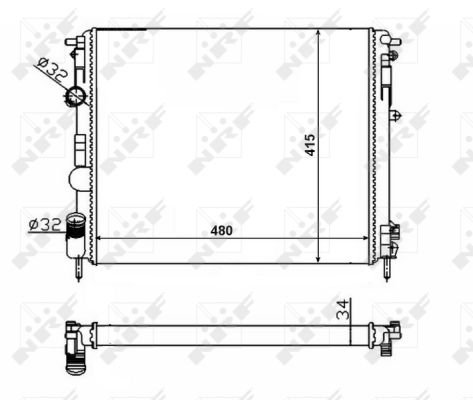 HLADNJAK 480 X 414 X 27 - CLIO II:1.4/1.6,1.5 dCi  98-05