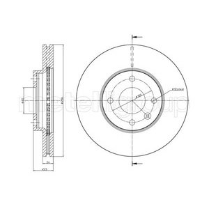 DISK PREDNJI  256 x 24  4/100 - AVEO (T300)  11-
