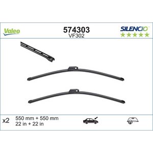 METLICE(SPOJLER),SET 550/550mm - SILENCIO XTRM OE,VALEO