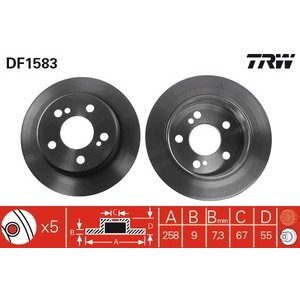 DISK ZADNJI  258 x 9    5/112 - 202 C KLASA