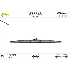 METLICA BRISACA 475mm - VALEO FIRST,BLISTER