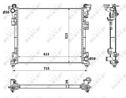 HLADNJAK 613 x 523 x 34 - GRAND VOYAGER V (RT): 07-
