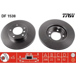 DISK PREDNJI  286 X 22  5/120 - E36/E46/Z3