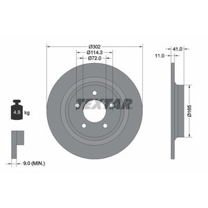 DISK ZADNJI  302.0 x 11  5/114 - MAZDA 5 (CR19) 05-, (CW) 10-