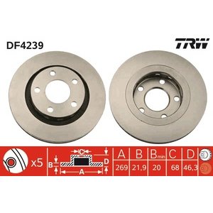 DISK ZADNJI  269 x 22  5/112 - A8, 10/98-