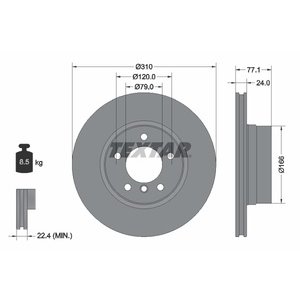 DISK PREDNJI  310 x 24 - PRO+ - 5: E60 03-10, E61 04-10