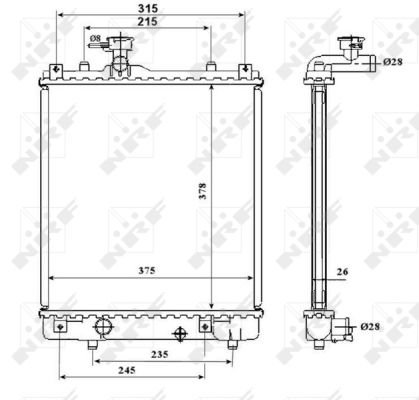 HLADNJAK 375 x 378 x 26 - AGILA A 1.0,1.2 AC+/-