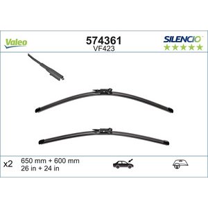 METLICE(SPOJLER),SET 650/600mm - SILENCIO X.TRM,VALEO