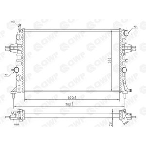 HLADNJAK 600 x 378 x 29 - ZAFIRA A: 1.6-2.2 16v  99-05