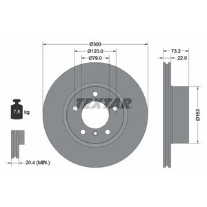 DISK PREDNJI 300 x 22 5/120 - 1 (F20,F21)/3 (F30,F35,F80)