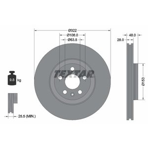 DISK PREDNJI  322 x 28  5/108 - S90 II (17): 03.16-