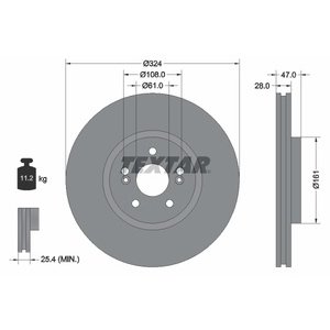 DISK PREDNJI  324 x 28  5/108 - ESPACE IV 2.0DCI