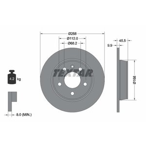 DISK ZADNJI  268 x 10  5/112 - SHARAN