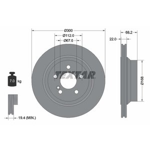 DISK ZADNJI  300 x 22  5/112 - W211/S211