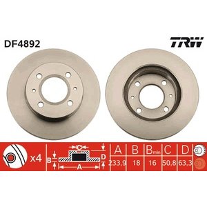 DISK PREDNJI  234 x 18  4/100 - ATOS 1.1 03- /ATOS PRIME 01-
