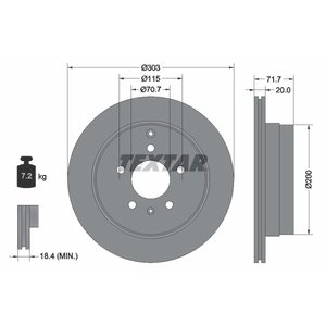 DISK ZADNJI  303 x 20  5/115 - ANTARA, CAPTIVA  06-