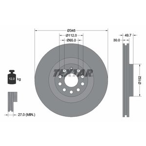 DISK PREDNJI  345 x 30  5/112 - AUDI/SEAT/ŠKODA/VW