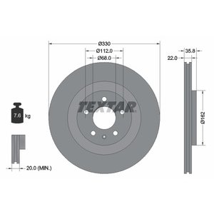 DISK ZADNJI  330 x 22  5/112 - A4/A5/A6/A8/Q5  09-