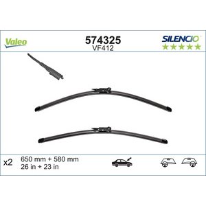 METLICE(SPOJLER),SET 650/580mm - SILENCIO X.TRM,VALEO