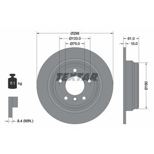 DISK ZADNJI  298 x 10  5/120 - BMW 5  E39