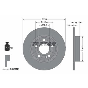 DISK ZADNJI 276x11  5/112 - A-CLASS (W177) 18-