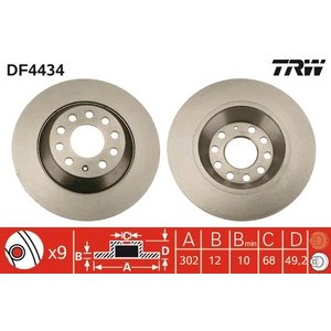 DISK ZADNJI  302 x 12  5/112 - A6 (4F)  04-11