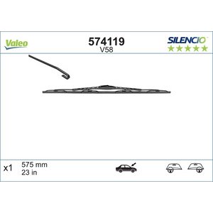 METLICA BRISACA 575mm - SILENCIO CONVENTIONAL SINGLE