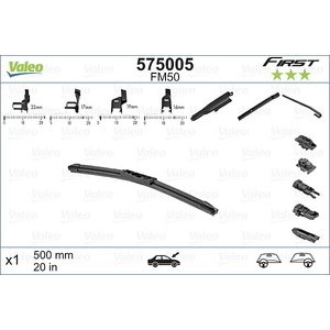 METLICA BRISACA FLAT 500mm - VALEO FIRST MULTICONNECTION