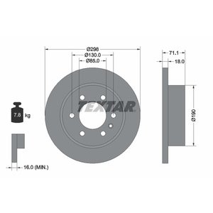 DISK ZADNJI 298 X 18  6/130 - SPRINTER ( B907, B910)