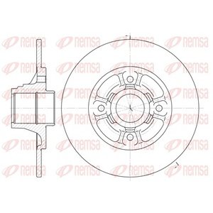 DISK ZADNJI  238 x 8    4/100 - R19 1.8 16V/MEGANE I/CLIO II