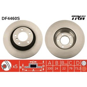 DISK  PREDNJI  330 x 24  5/120 - BMW 3 (E90)