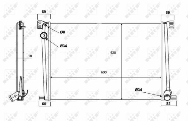 HLADNJAK 600 x 405 x 18 - MINI Cooper/One  06-