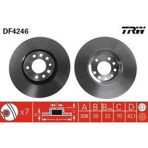 DISK PREDNJI  308 x 25  5/110 - ASTRA H/ZAFIRA 05