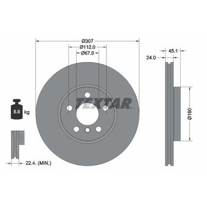 DISK PREDNJI 307x24 5/112 PRO+ - 2 ACTIVE TOURER  15-22