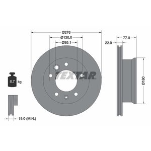 DISK PREDNJI  276 x 22  5/130 - LT /901 SPRINTER 208 212 308 3