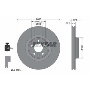 DISK PREDNJI  338x30 5/112 - A4/A5/Q5  15-