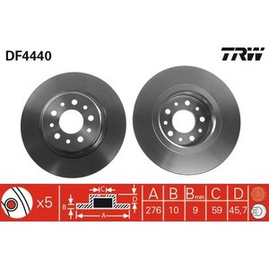 DISK ZADNJI  276 x 10  5/98 - ALFA 147/156/156SW -06